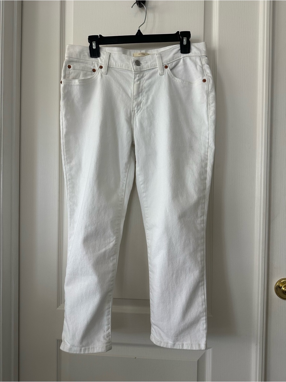 Levi's Women's Boyfriend Jeans in White 30 waist